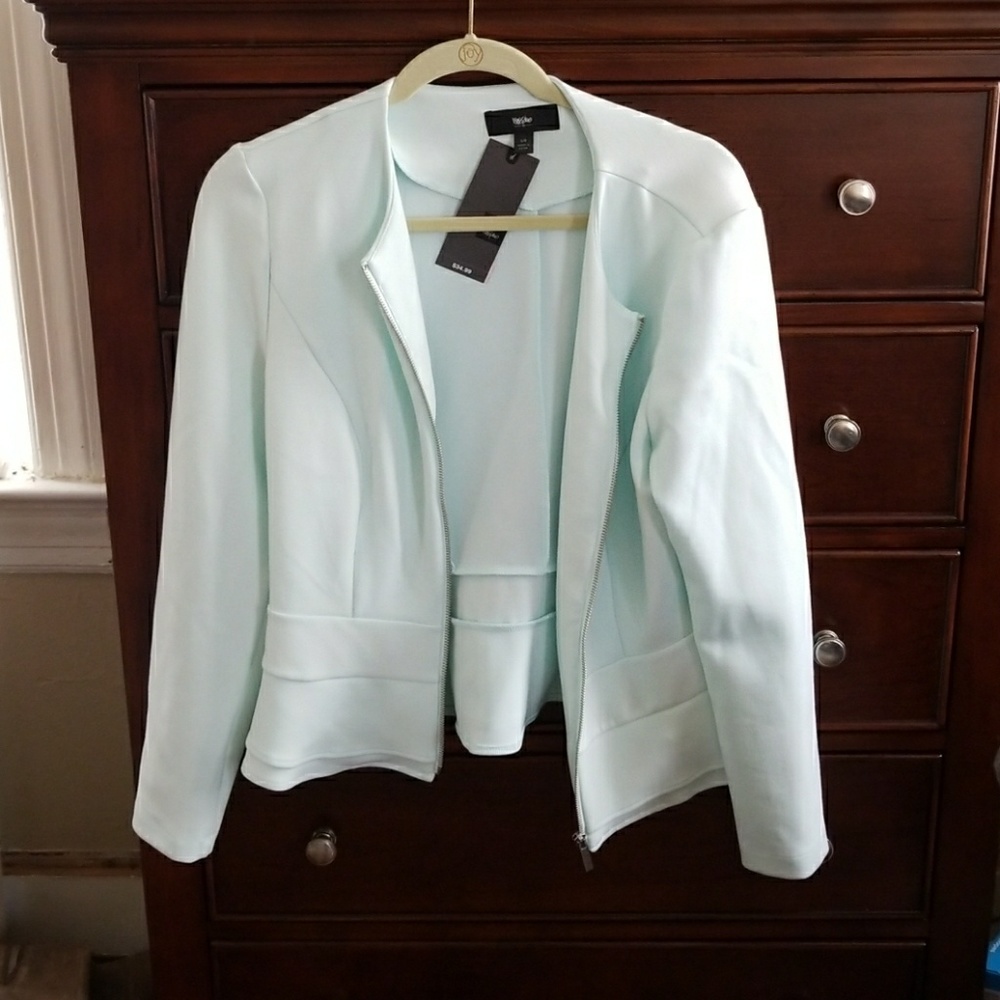 Light blue peplum jacket